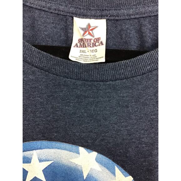 Sprit of America Bald Eagle Graphic Biker Tee Shirt Size 3XL - Picture 7 of 8